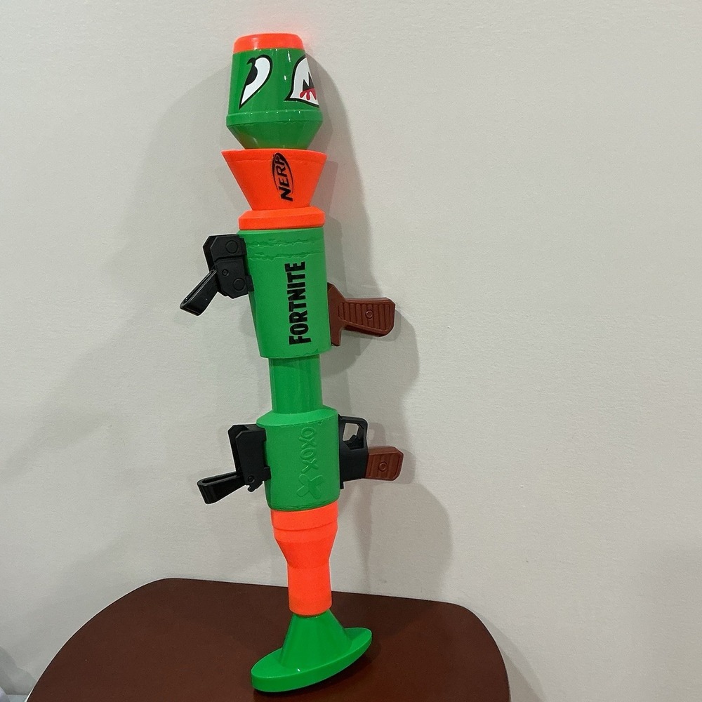 NERF Fortnite RL Blaster Foam Dart Rocket Launcher Gun Green No Ammo Bazooka